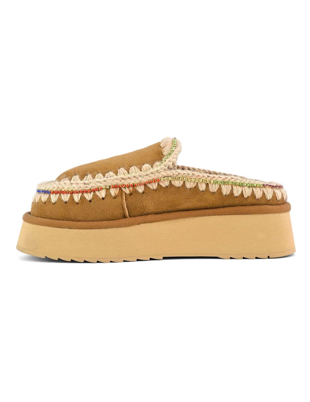 Zueco mujer Mou Clog Eskimo Platform cuero