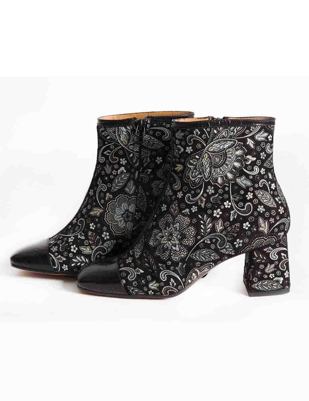 Botín mujer Audley negro beige