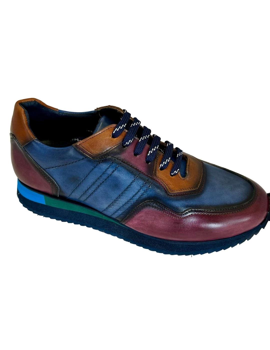 Zapato hombre keep Honest burdeos azul