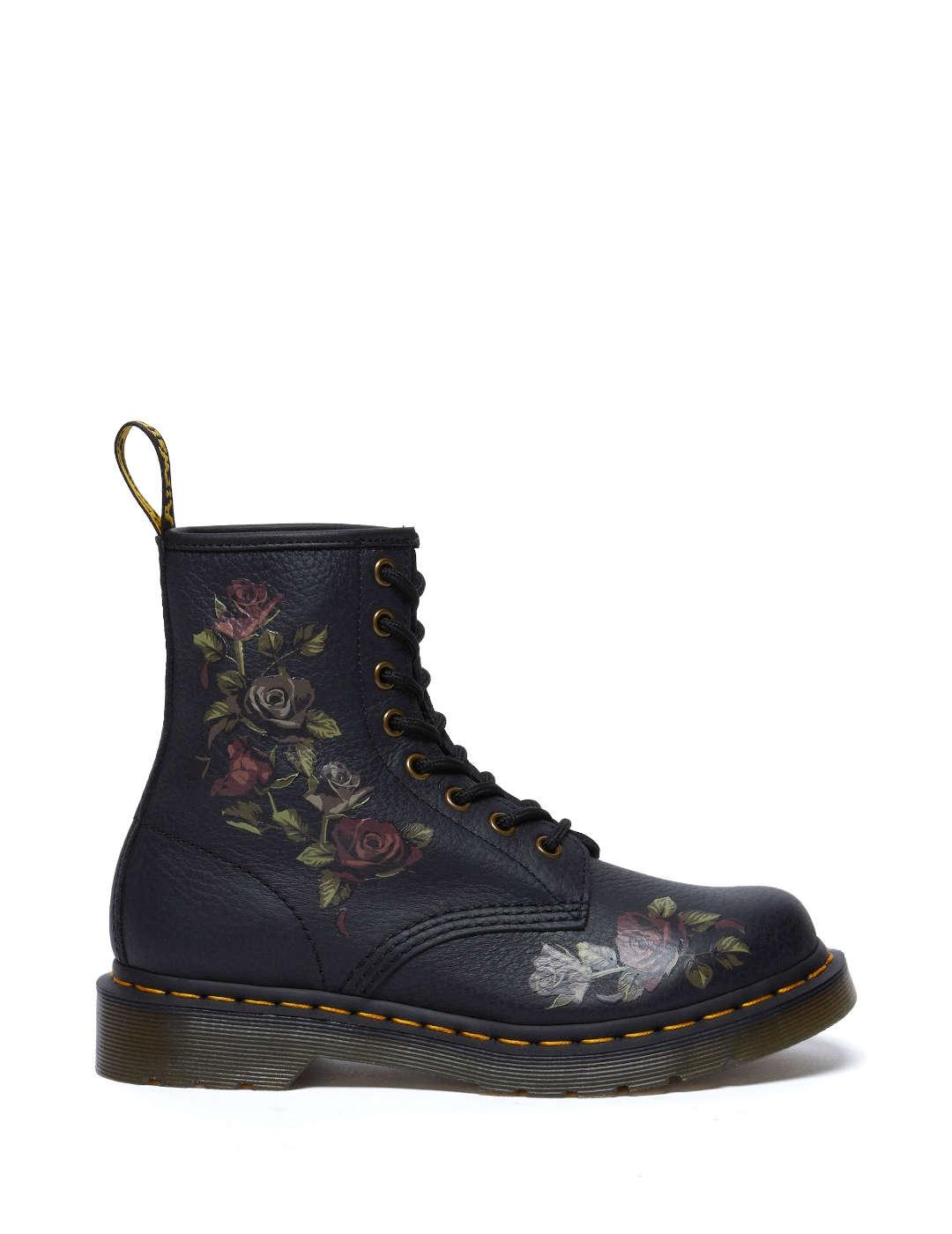 Bota mujer Dr. Martens Decayed Roses negro
