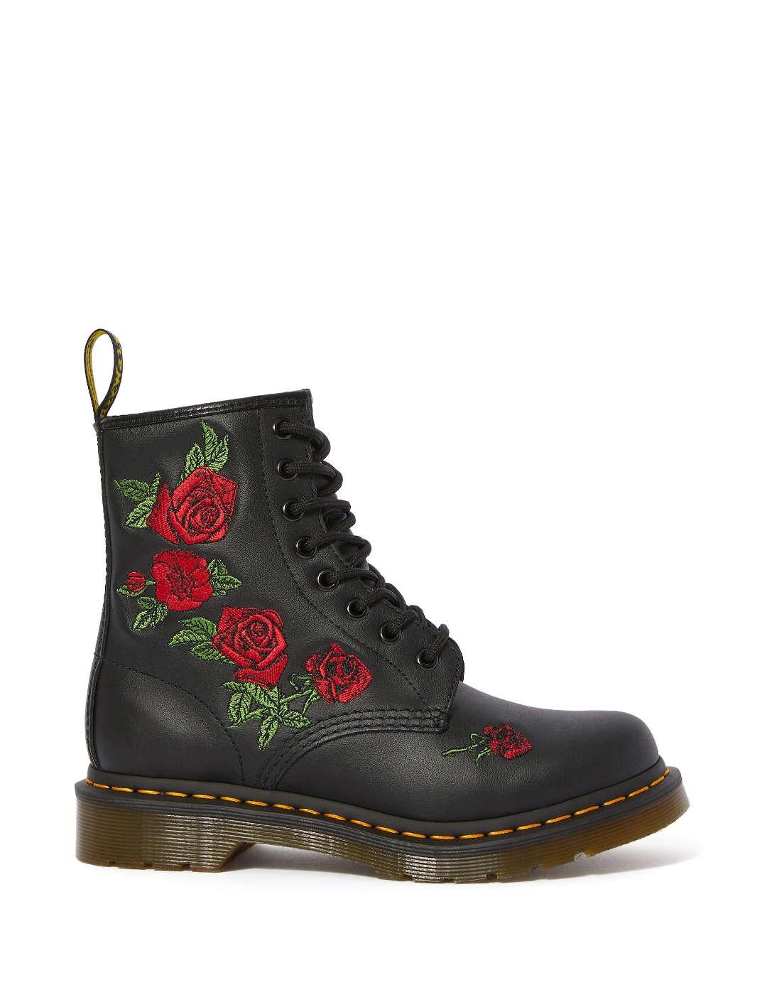 Bota mujer Dr.Martens 1460 Vonda Floral negro