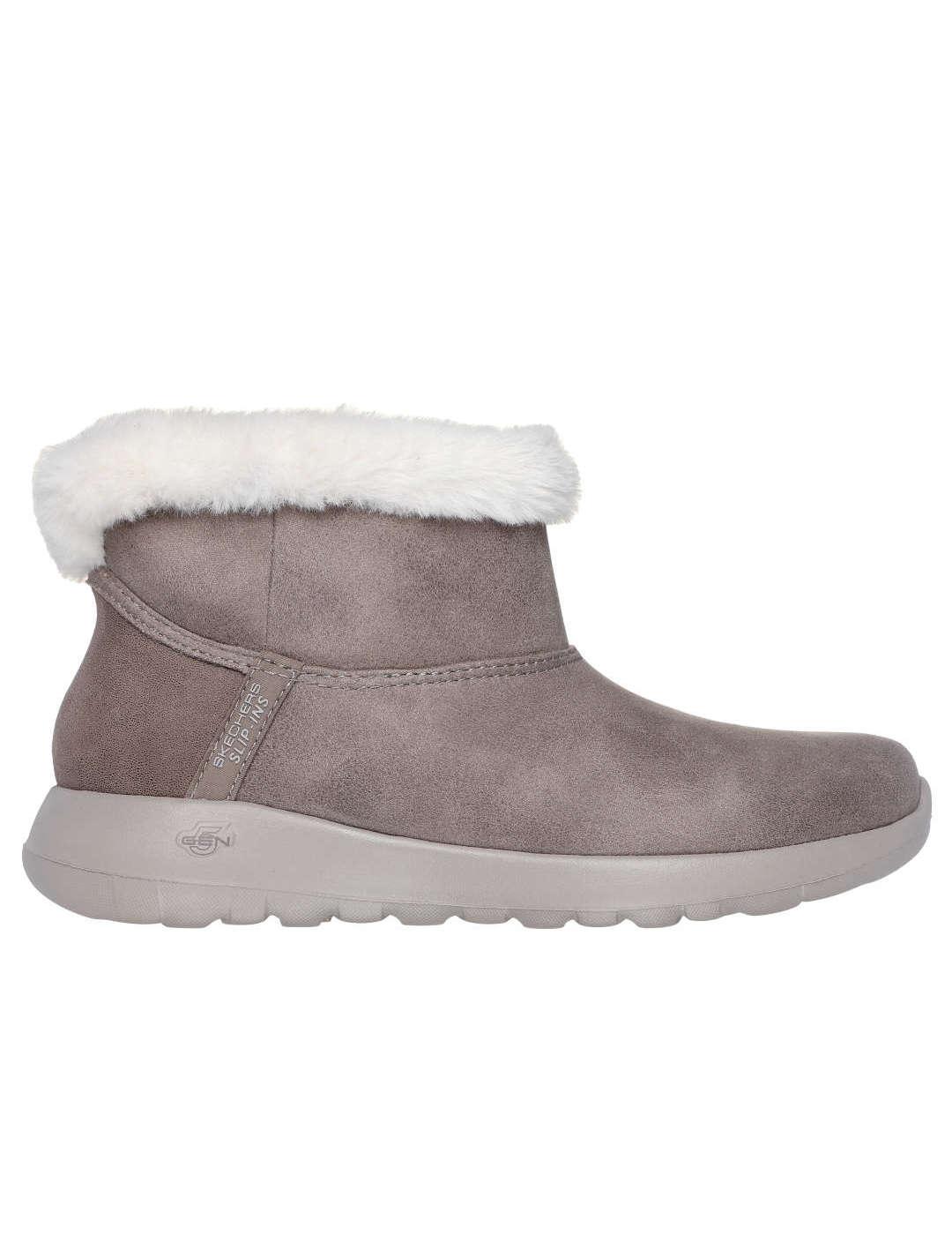 Bota mujer Skechers On-The taupe
