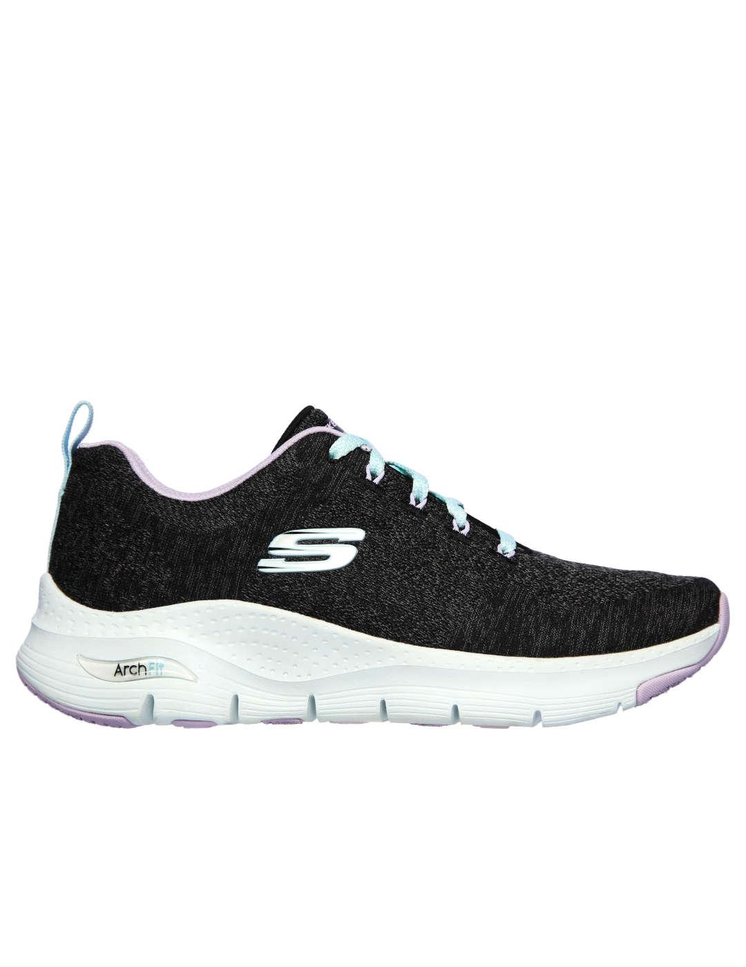 Deportivo mujer Skechers Arch Fit negro