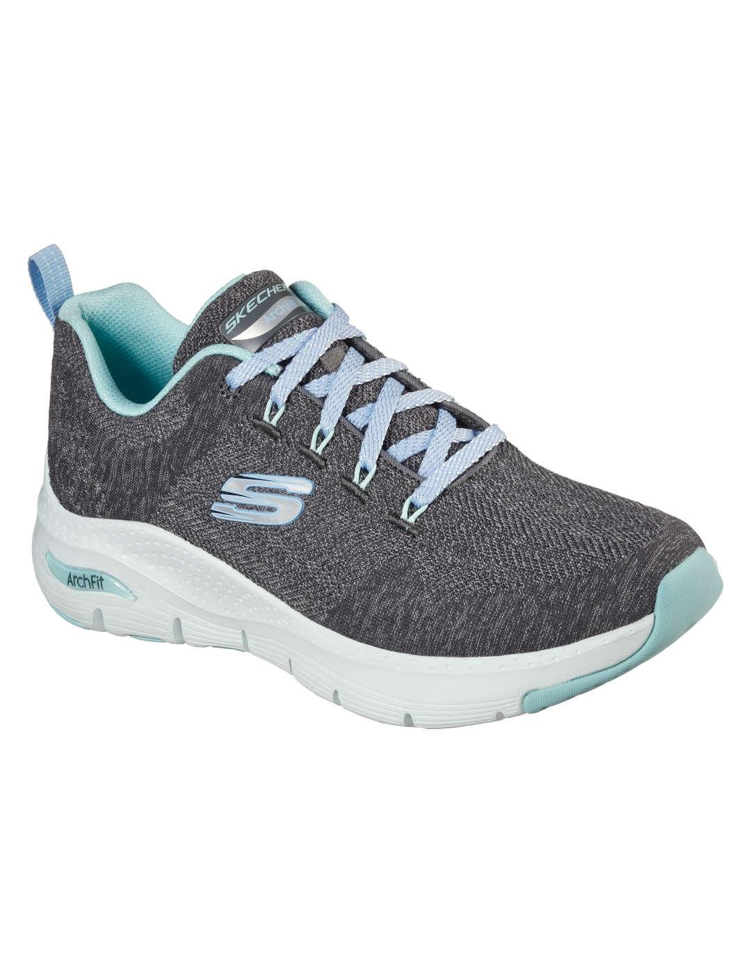 Deportivo mujer Skechers Arch Fit gris
