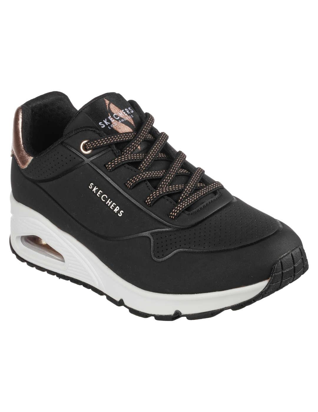 Deportivo mujer Skechers Uno negro