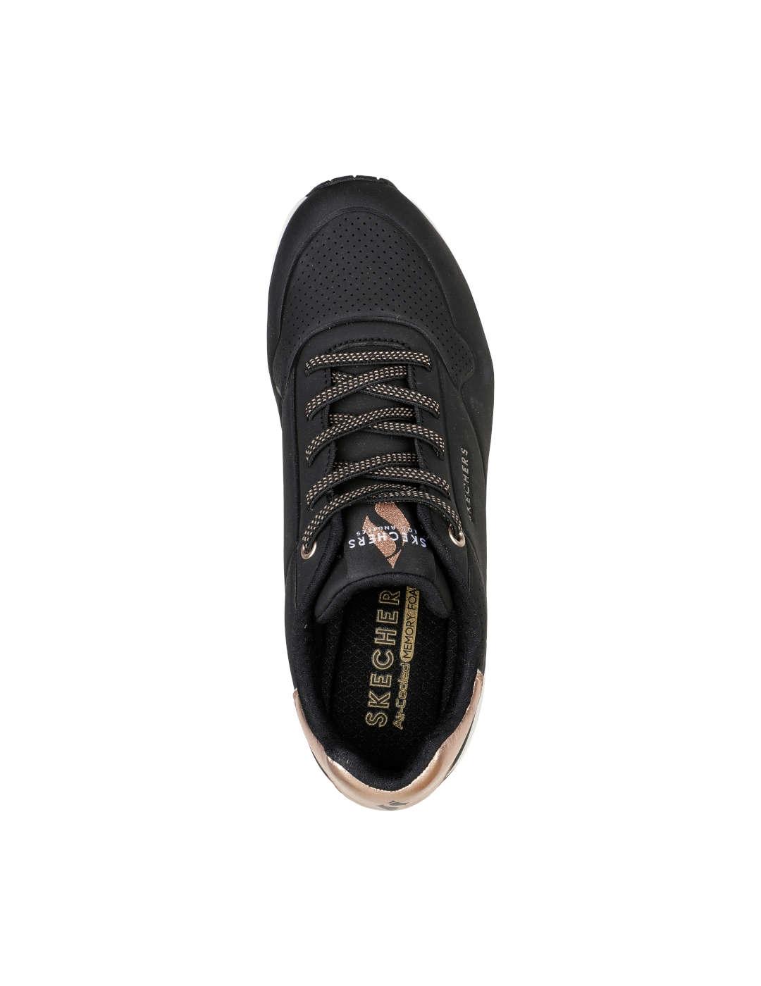 Deportivo mujer Skechers Uno negro