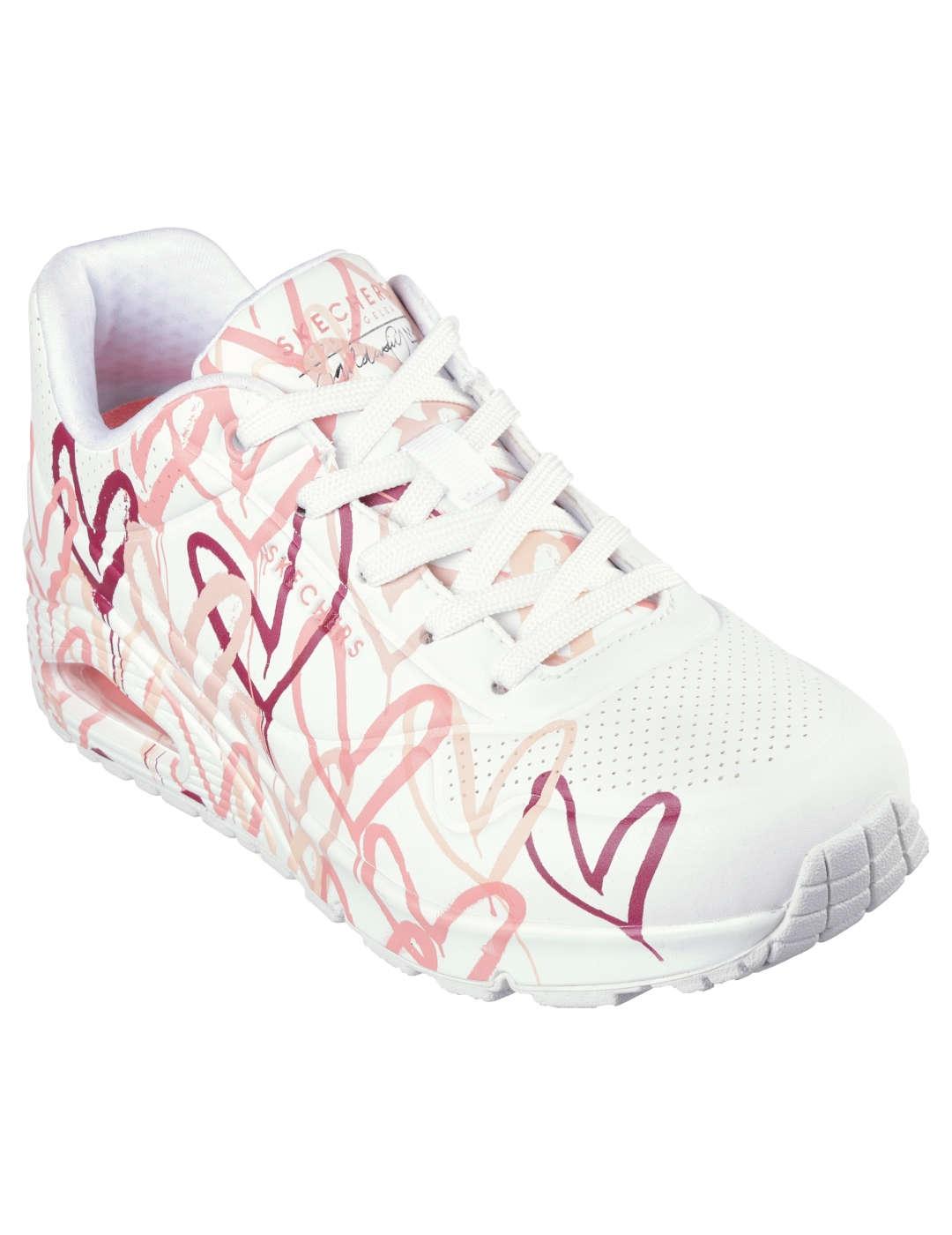 Deportivo mujer Skechers Uno Spread blanco