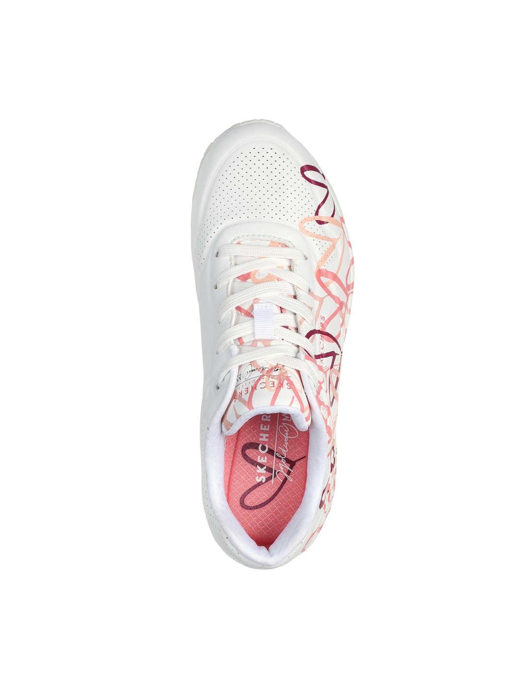 Deportivo mujer Skechers Uno Spread blanco