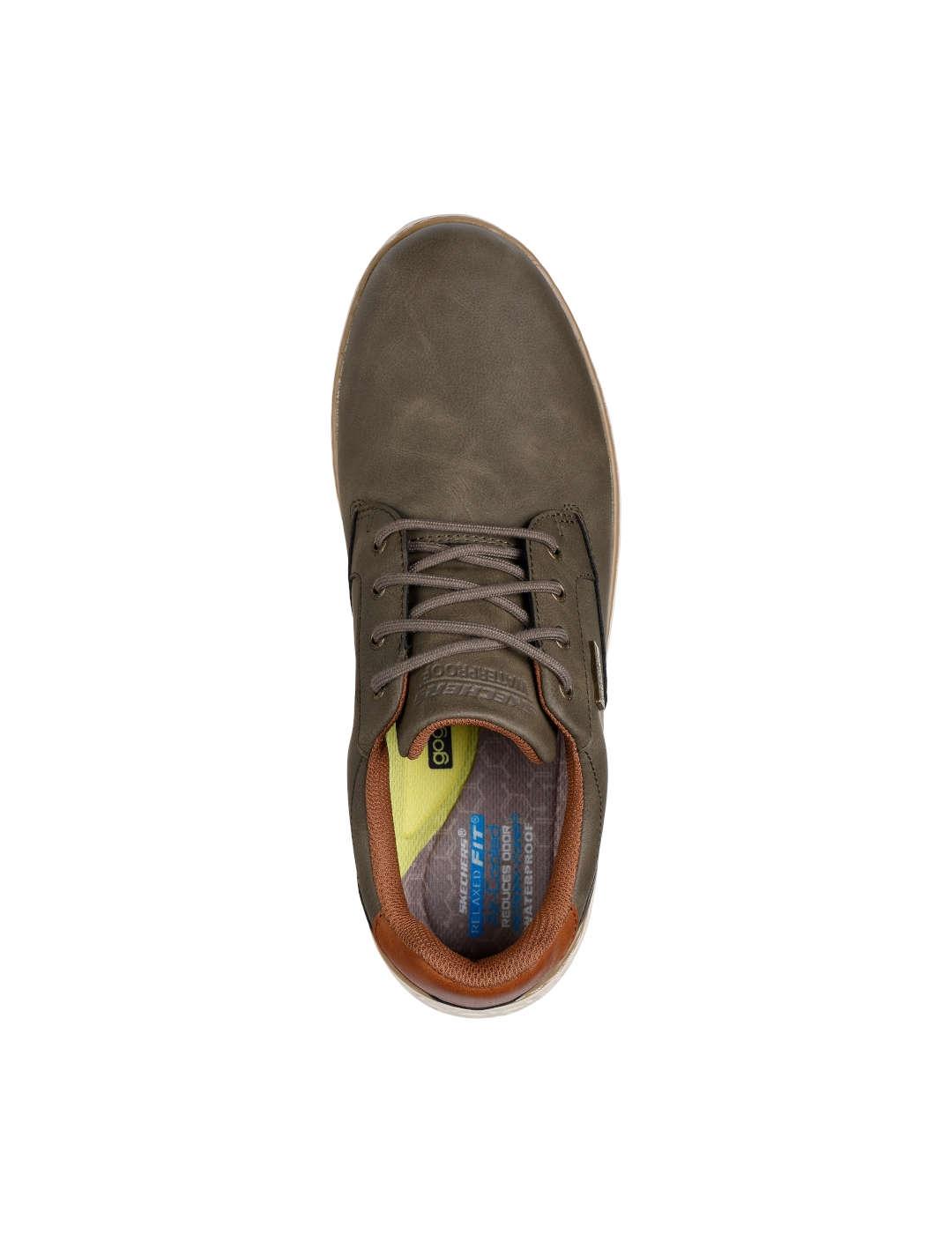 Zapato hombre Skechers Waterproof Garlan verde