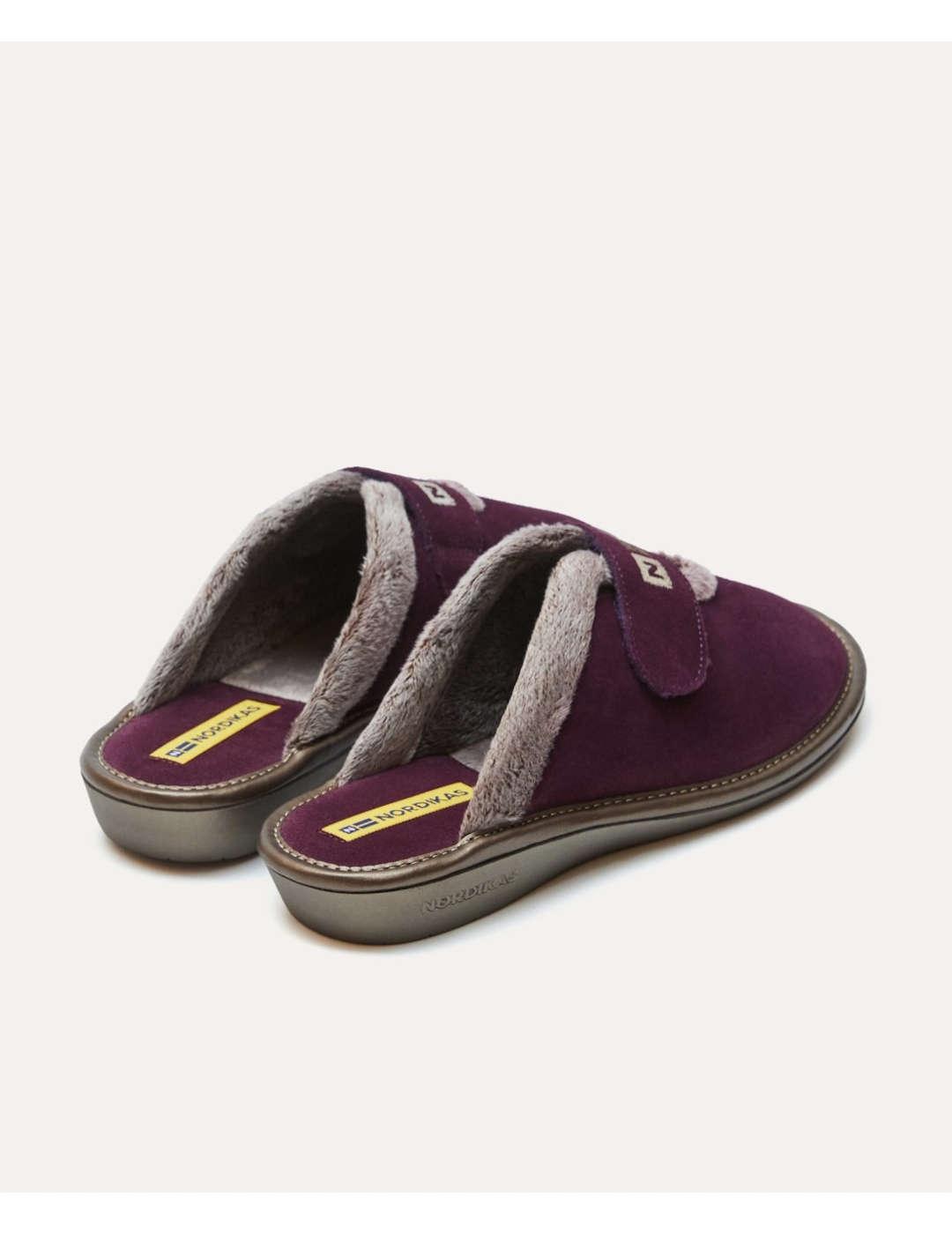 Zapatilla de casa mujer Nordikas afelpado morado