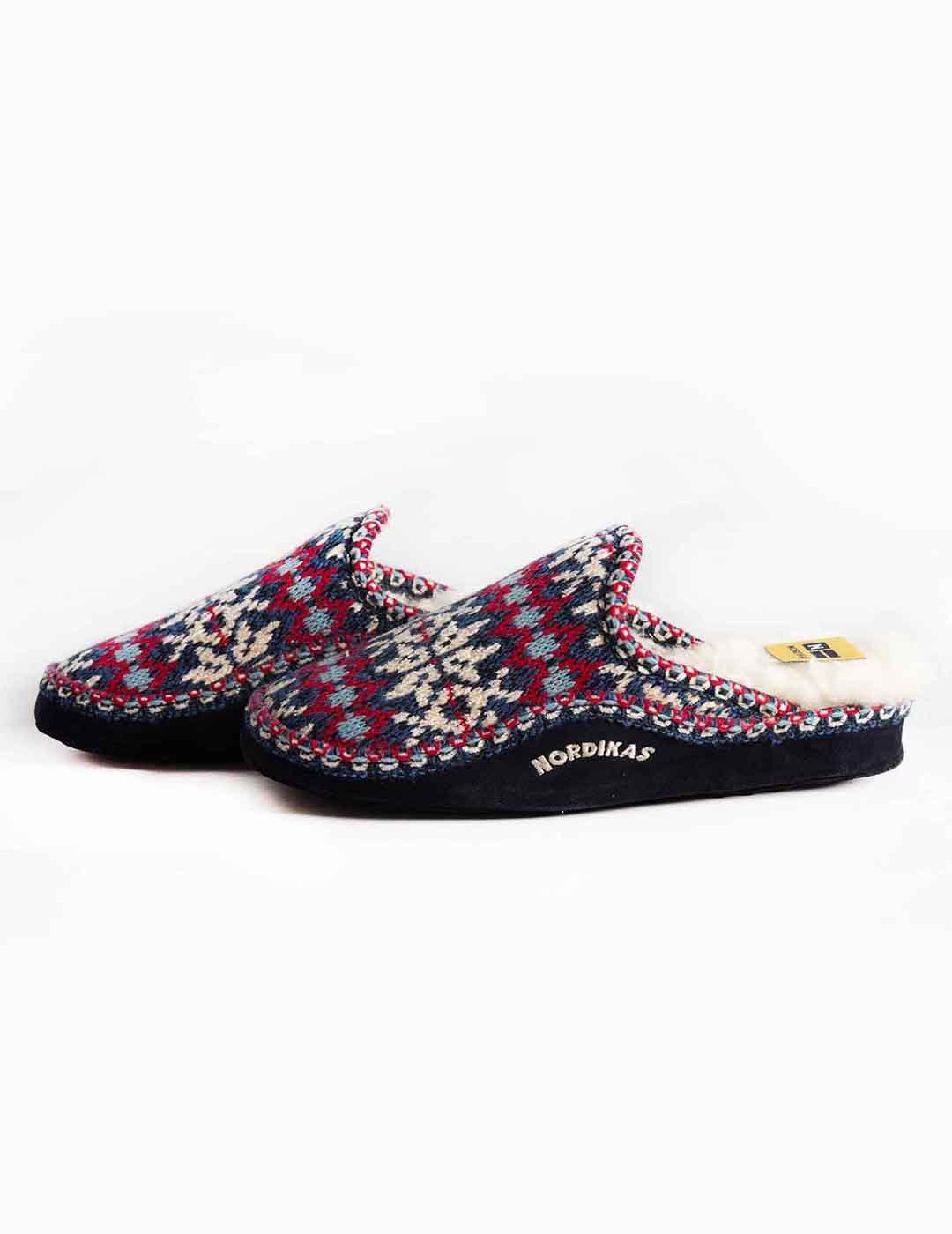 Zapatilla de casa mujer Nordikas formigal azul