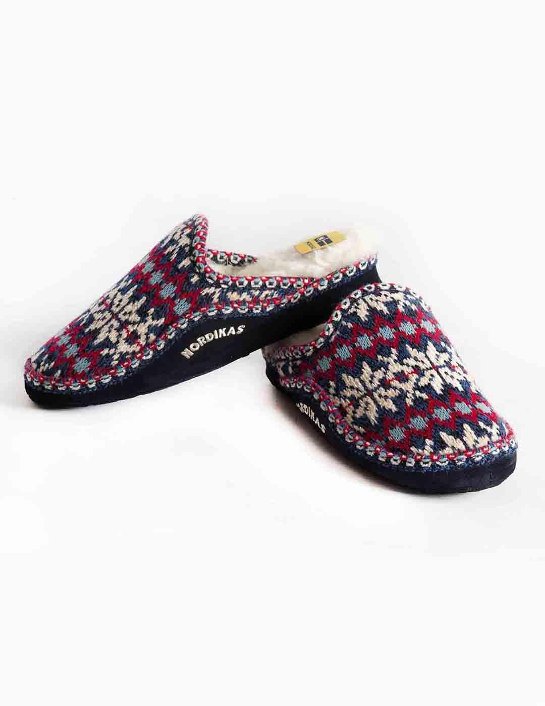 Zapatilla de casa mujer Nordikas formigal azul