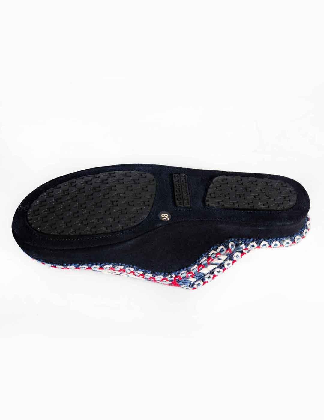 Zapatilla de casa mujer Nordikas formigal azul