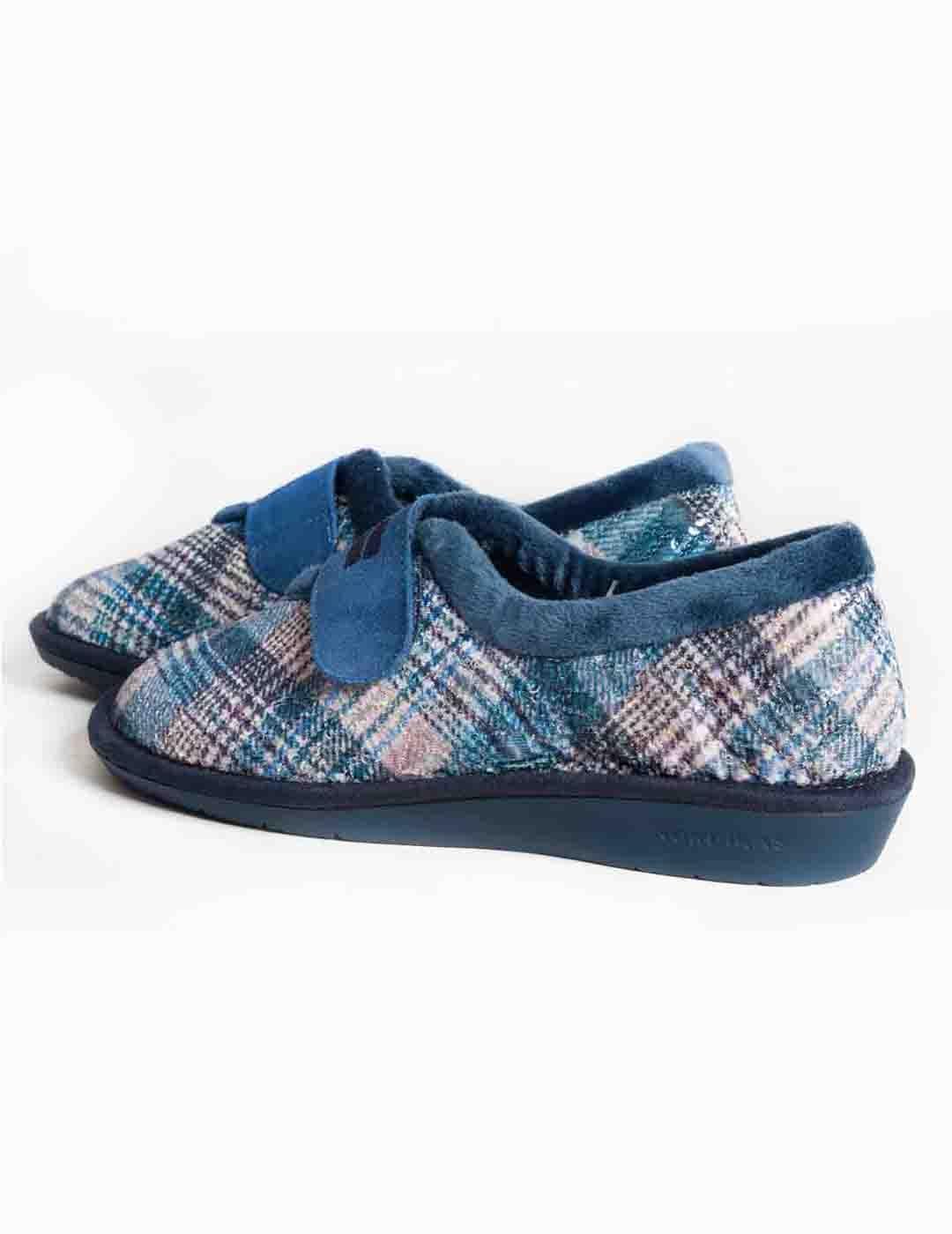 Zapatilla de casa mujer Nordikas london azul