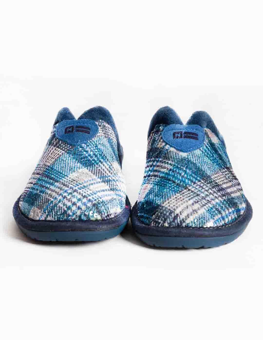 Zapatilla de casa mujer Nordikas london azul
