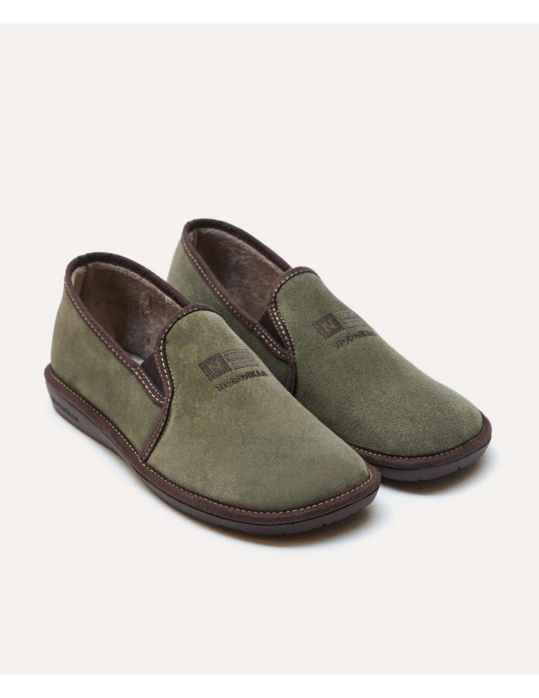 Zapatilla de casa hombre Nordikas afelpado musgo