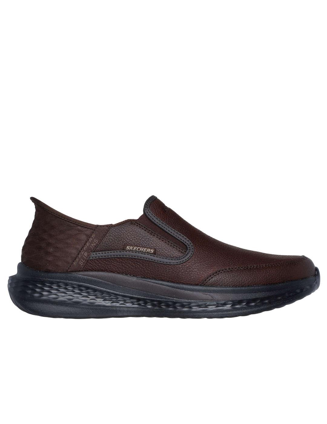 Zapato hombre Skechers SladeCooper Slip-Ins marrón