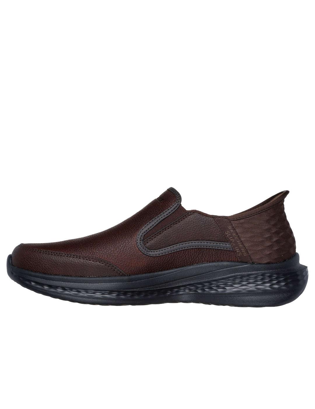 Zapato hombre Skechers SladeCooper Slip-Ins marrón