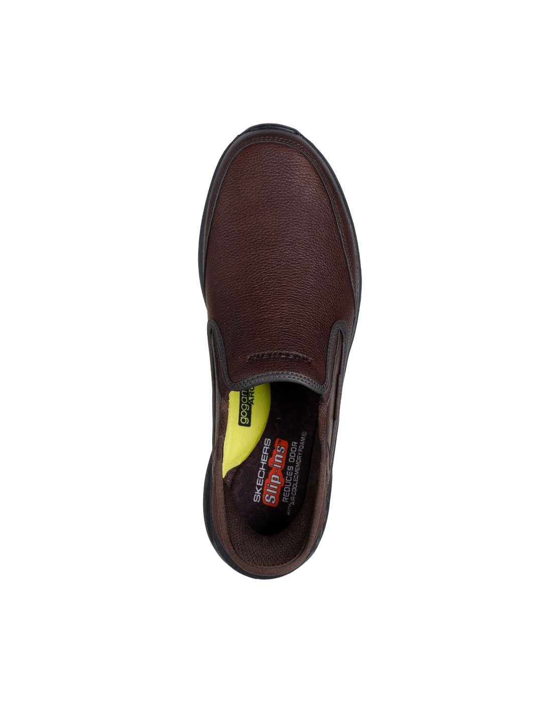 Zapato hombre Skechers SladeCooper Slip-Ins marrón