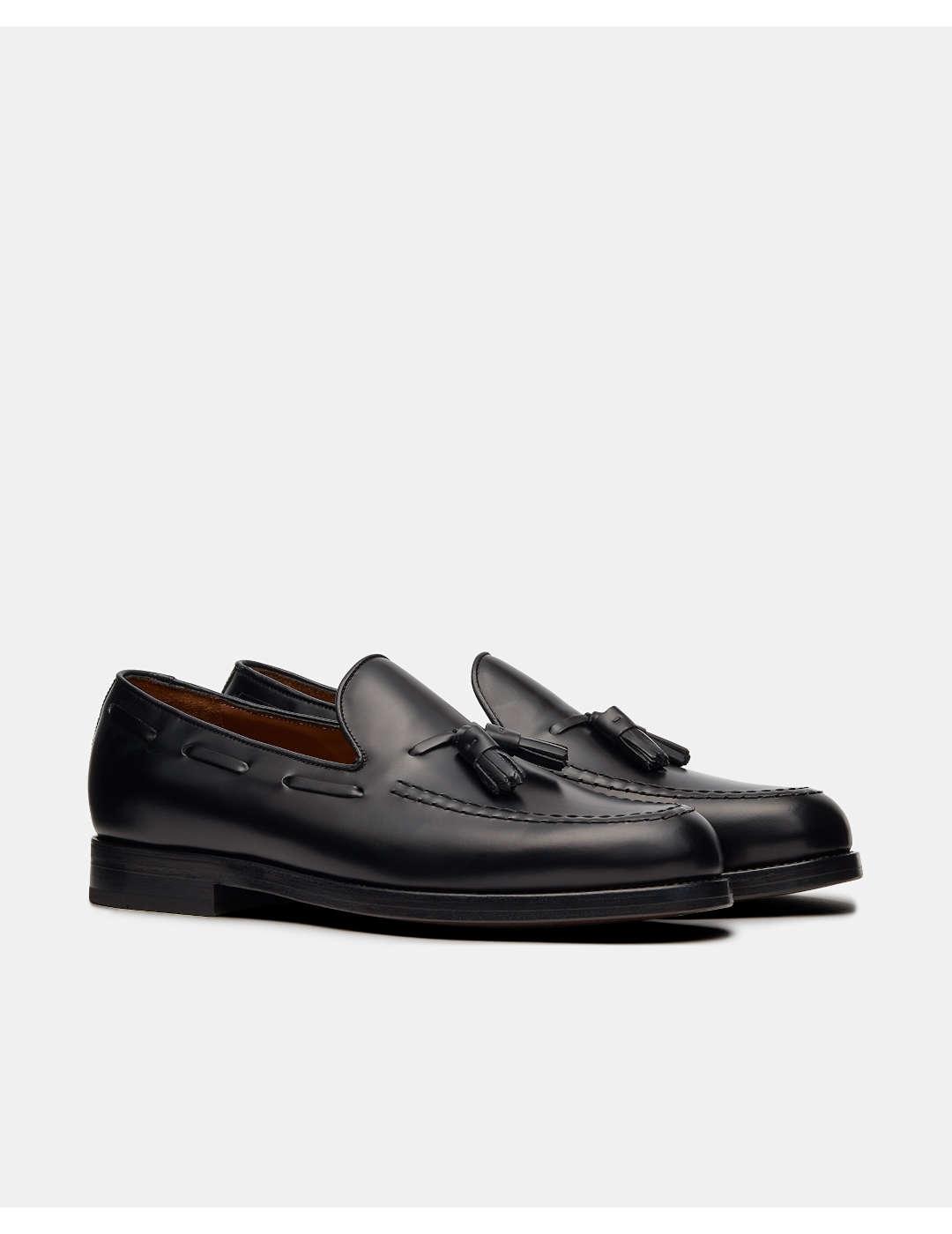Mocasín hombre Lottusse Borlas negro