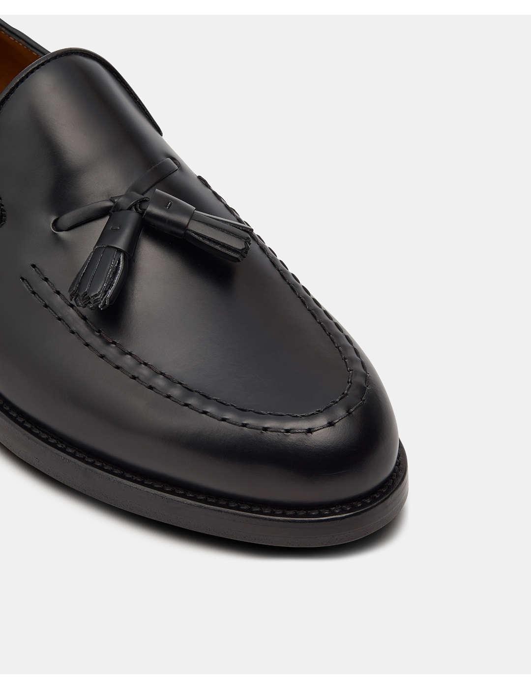 Mocasín hombre Lottusse Borlas negro