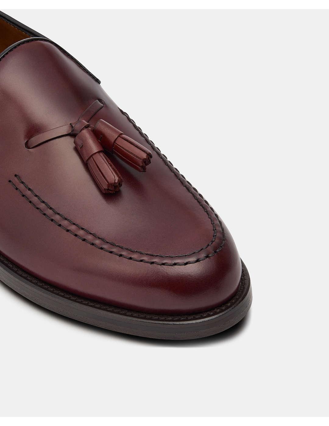 Mocasín hombre Lottusse Borlas burdeos