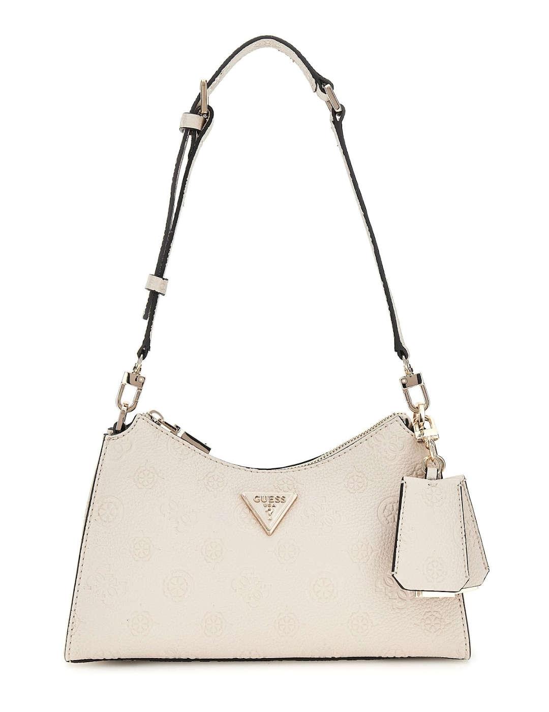 Bolso mujer Guess Cresidia al hombro logo blanco