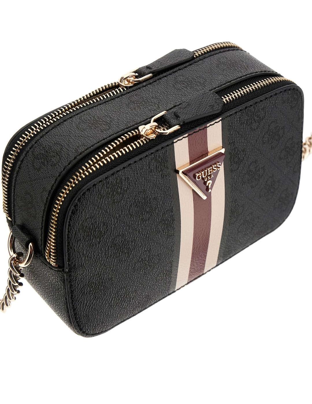 Bandolera mujer Guess Noelle logotipo 4G negro