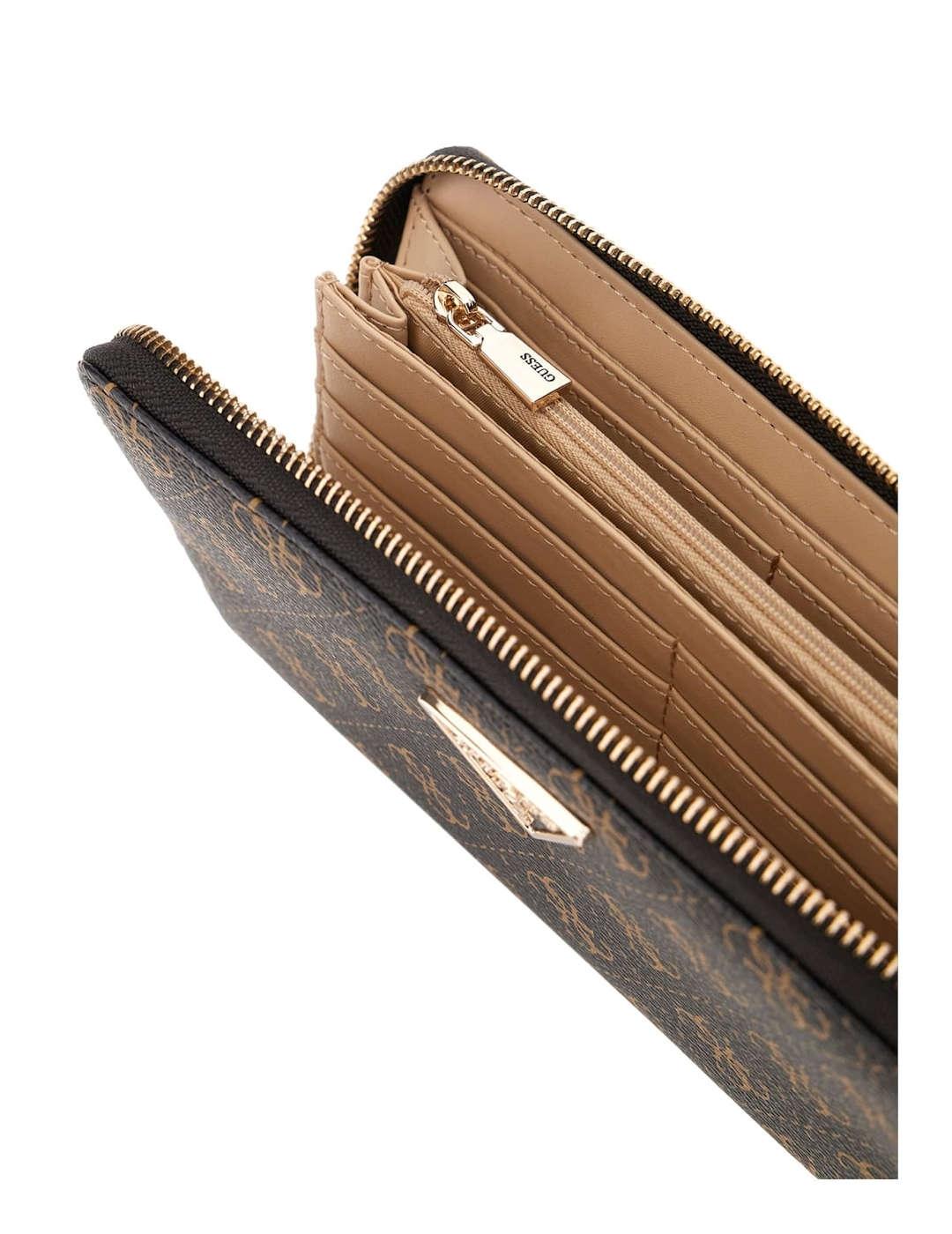 Cartera mujer Guess Laurel logotipo 4G marrón