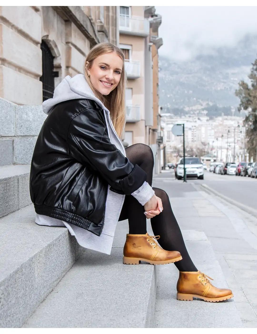 Bota mujer Waterproof Panama Jack Bota mostaza