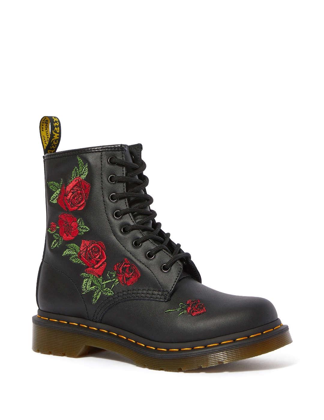 Bota mujer Dr.Martens 1460 Vonda Floral negro