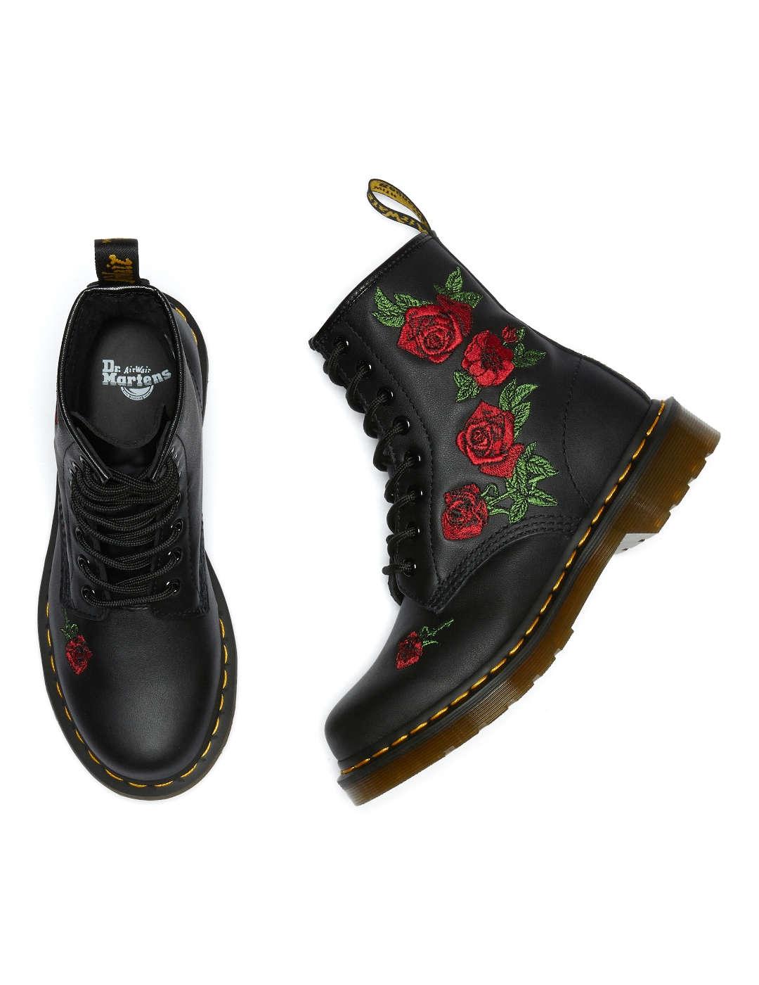 Bota mujer Dr.Martens 1460 Vonda Floral negro