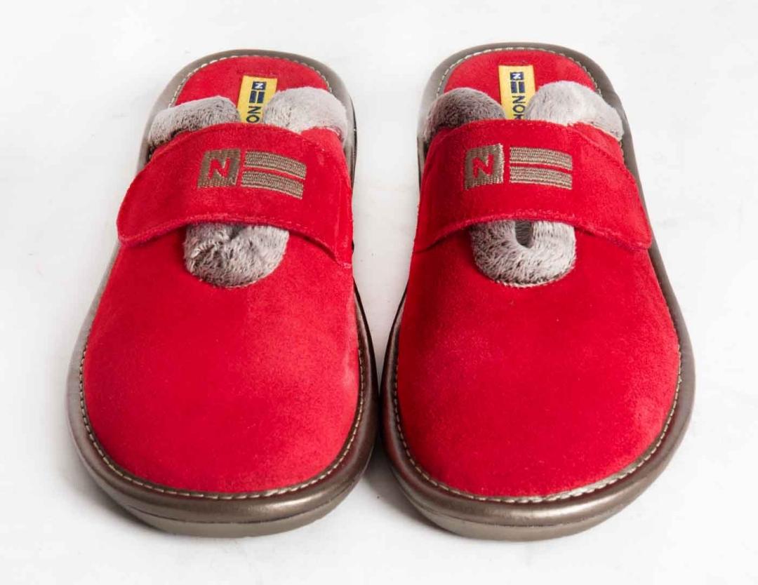 Zapatilla de casa mujer Nordikas afelpado cereza