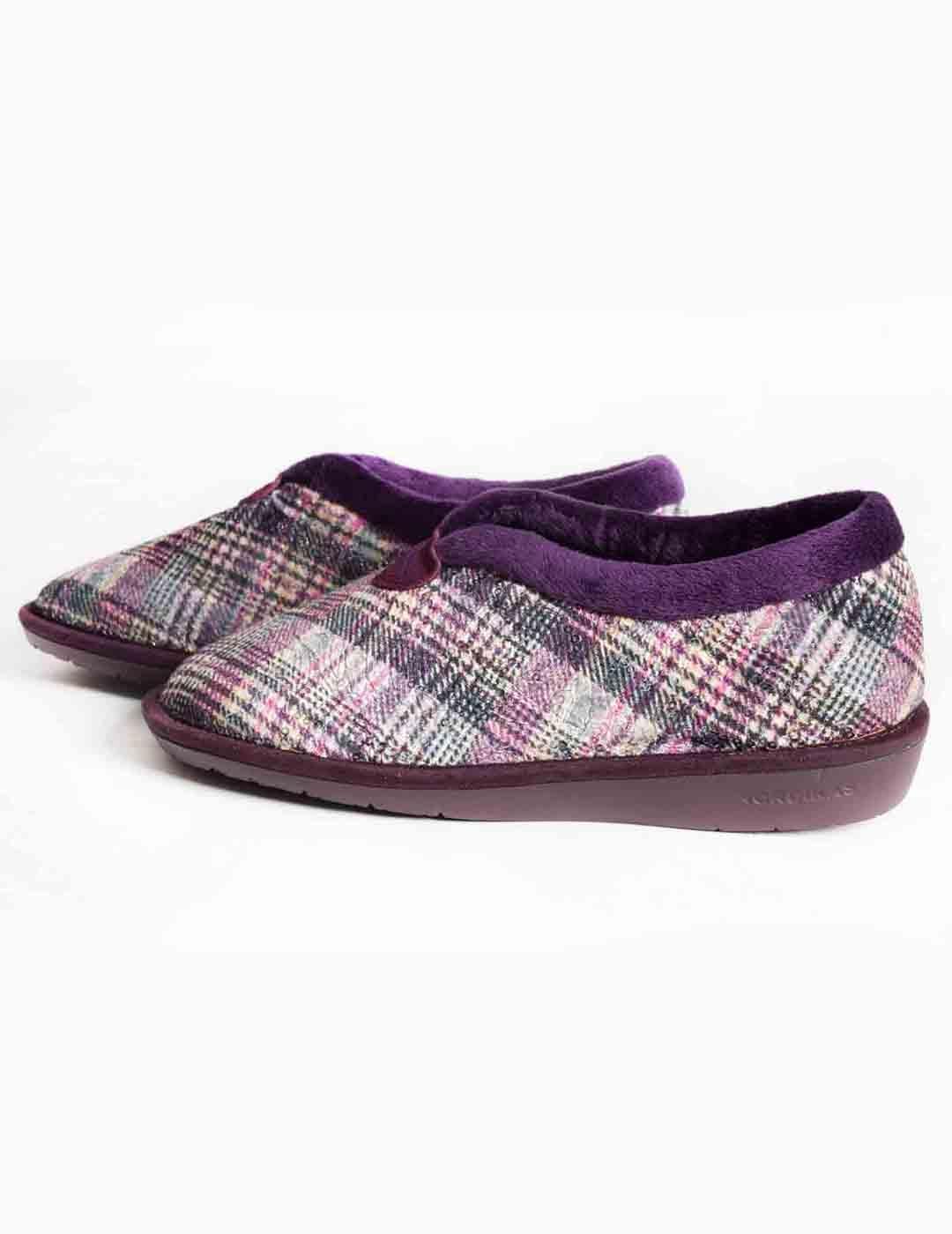Zapatilla de casa mujer Nordikas london morado