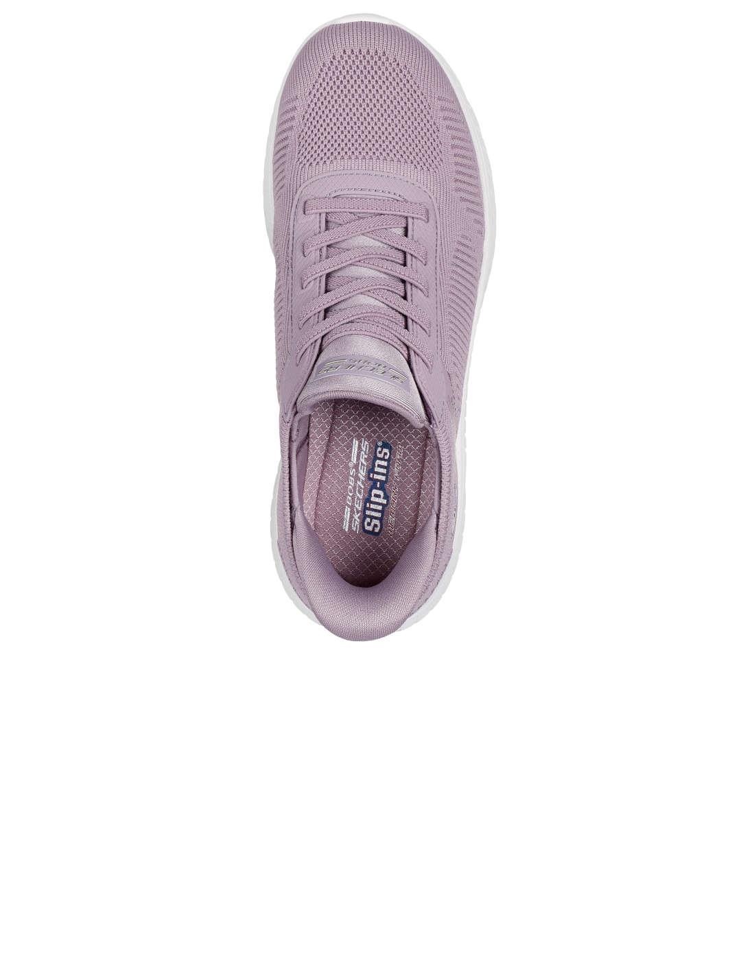 Deportivo mujer Skechers Bobs Squad lavanda