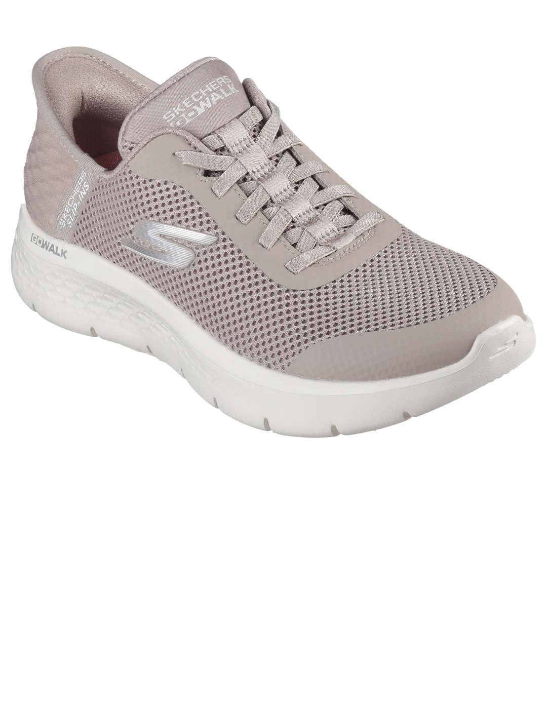 Deportivo mujer Skechers Go Walk Slip-Ins taupe
