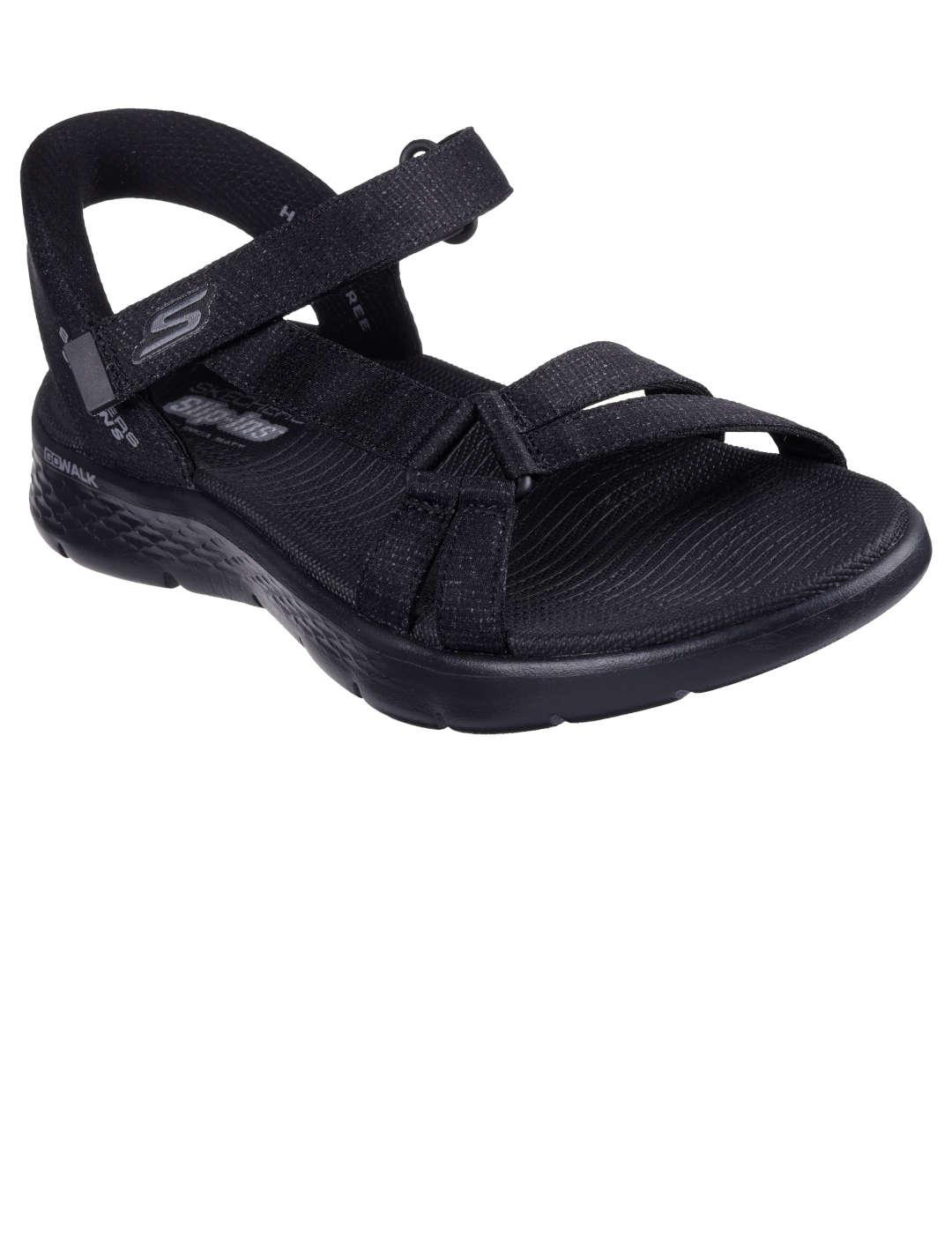 Sandalia mujer Skechers Go Walk negro