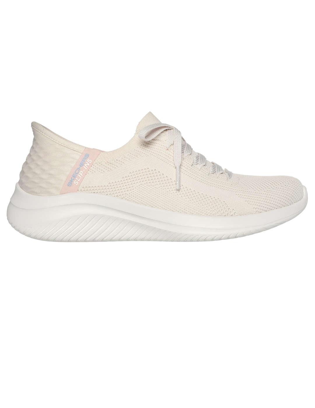 Deportivo mujer Skechers Ultra Flex Slip-Ins natur