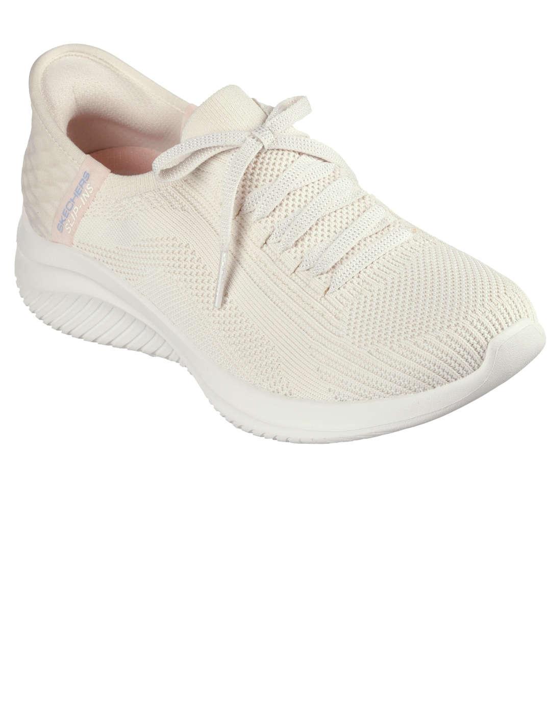 Deportivo mujer Skechers Ultra Flex Slip-Ins natur