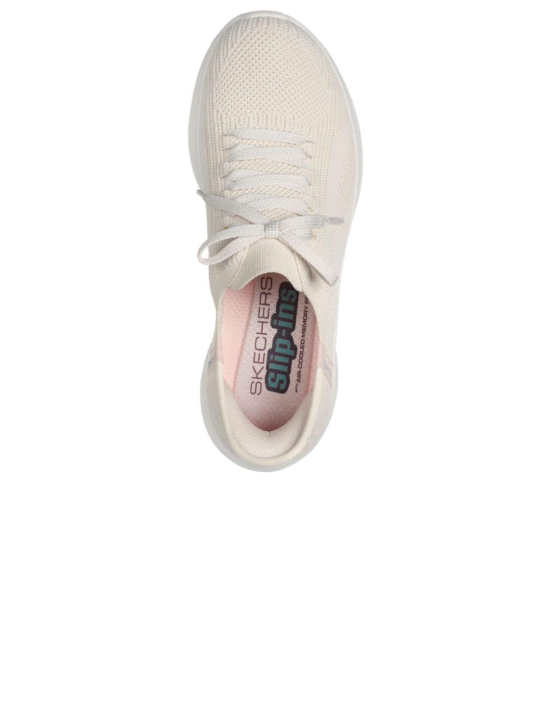 Deportivo mujer Skechers Ultra Flex Slip-Ins natur