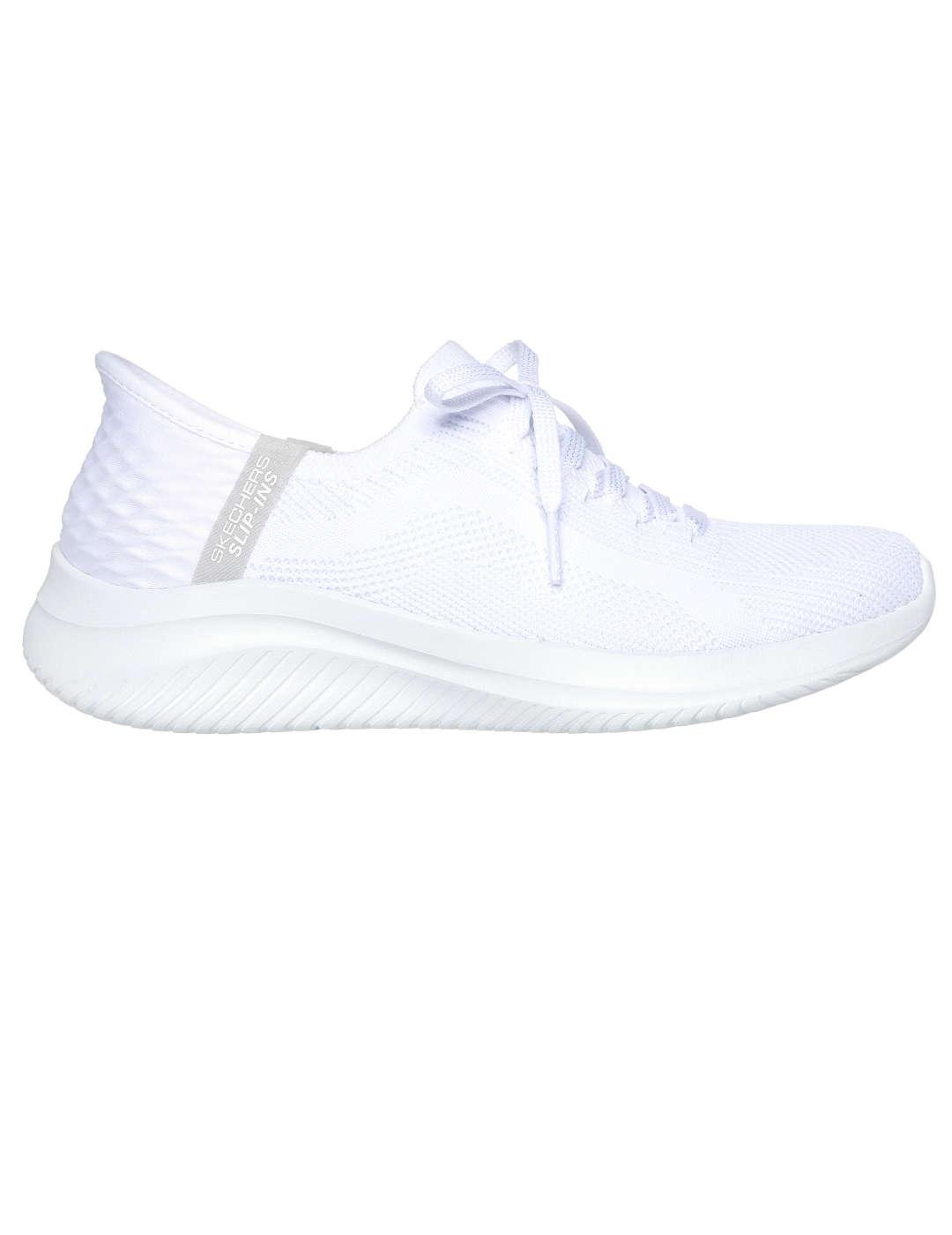 Deportivo mujer Skechers Ultra Flex Slip-Ins blanco
