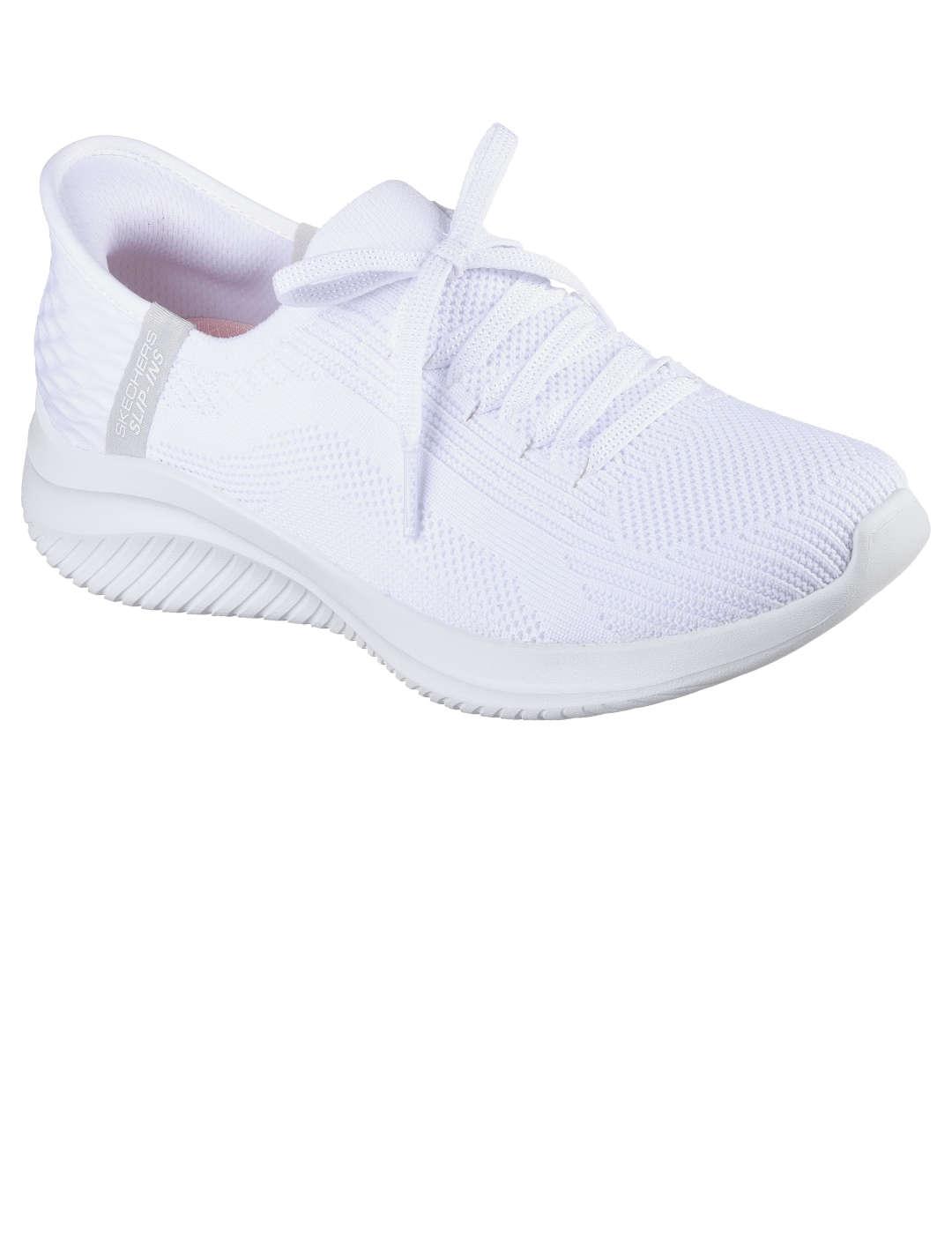 Deportivo mujer Skechers Ultra Flex Slip-Ins blanco