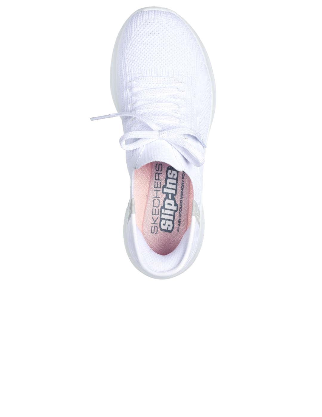 Deportivo mujer Skechers Ultra Flex Slip-Ins blanco