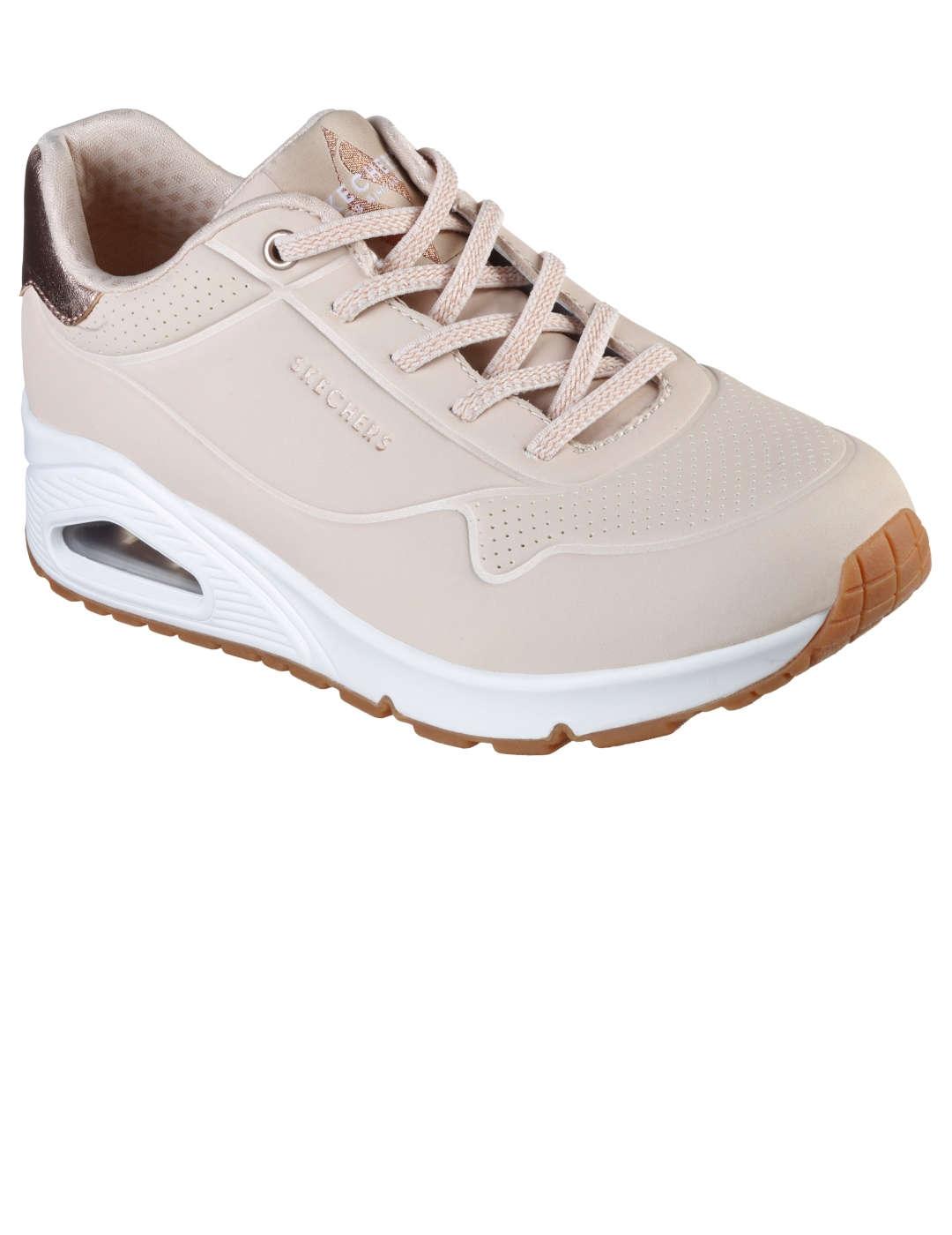 Deportivo mujer Skechers Uno beige