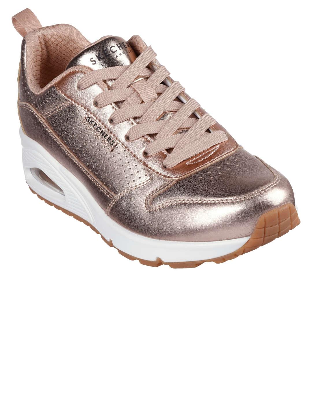 Deportivo mujer Skechers Uno Metallixs dorado
