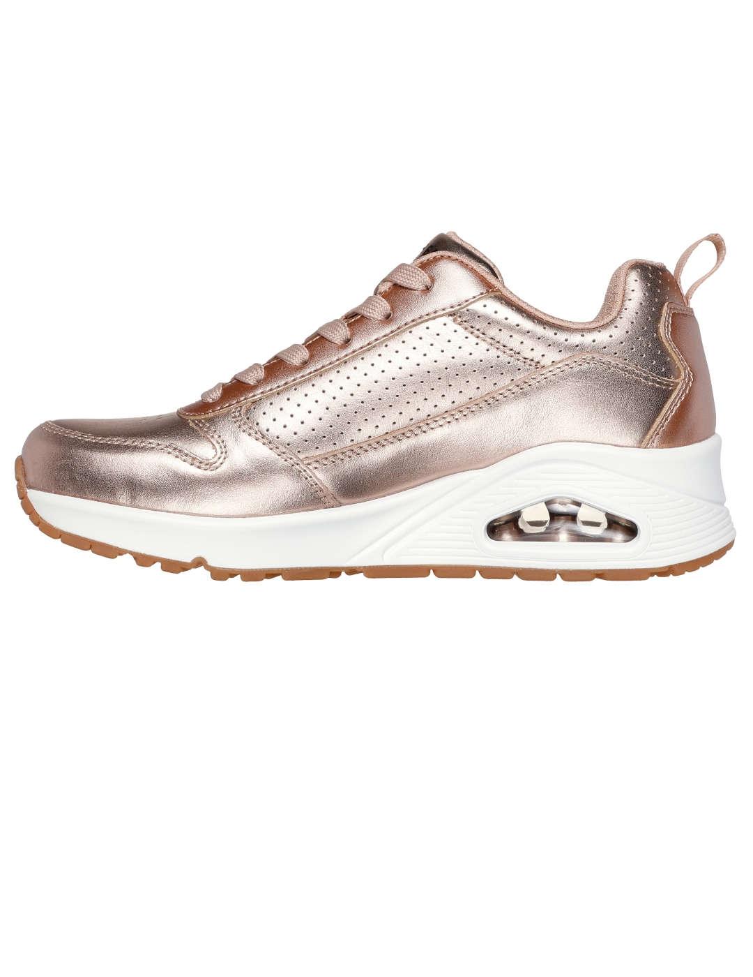 Deportivo mujer Skechers Uno Metallixs dorado