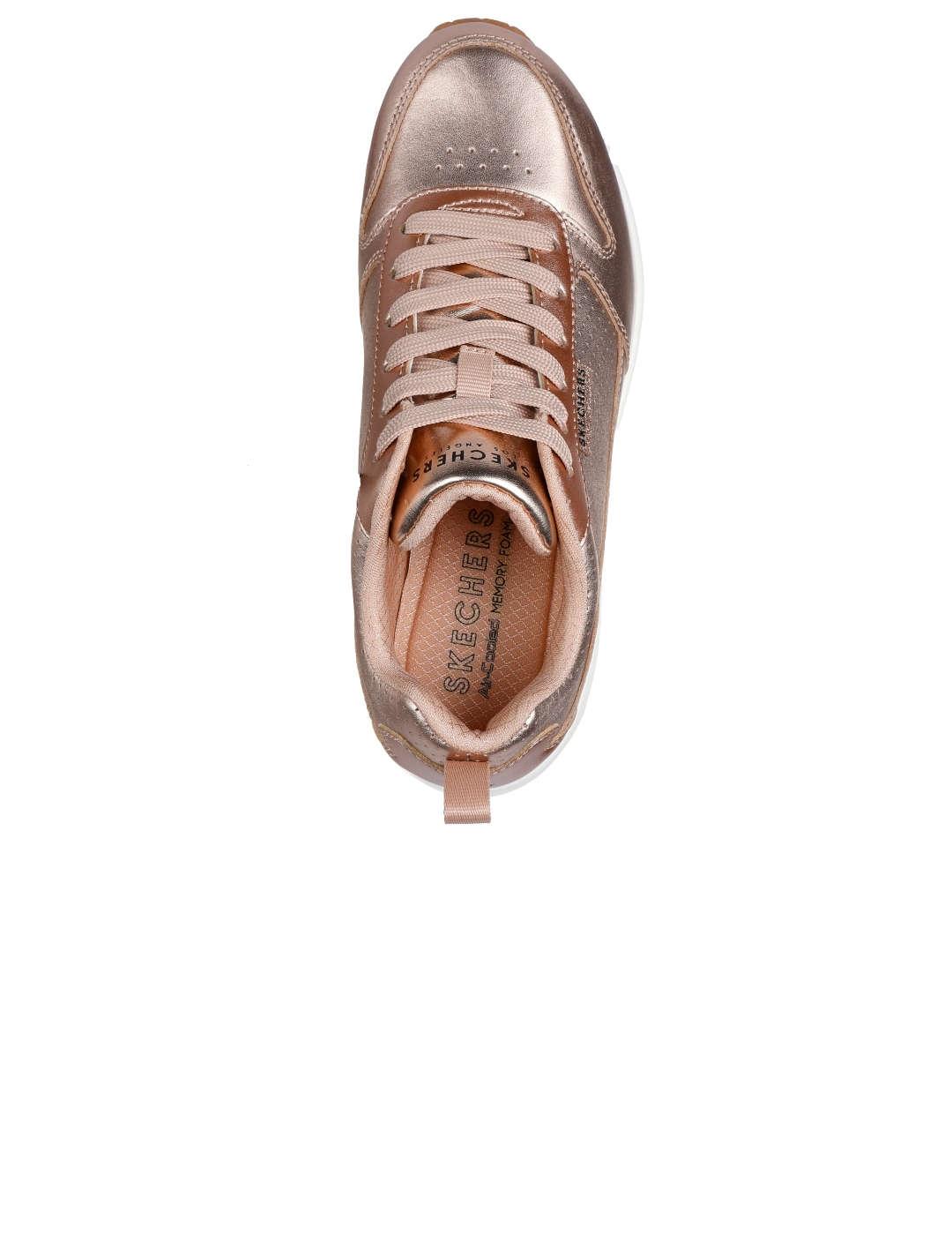 Deportivo mujer Skechers Uno Metallixs dorado