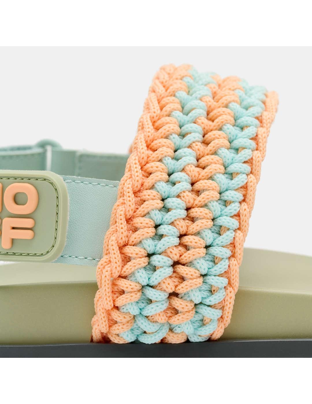 Sandalia mujer Hoff Galdana coral verde