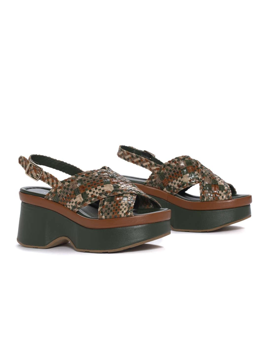 Sandalia mujer Pons Quintana verde