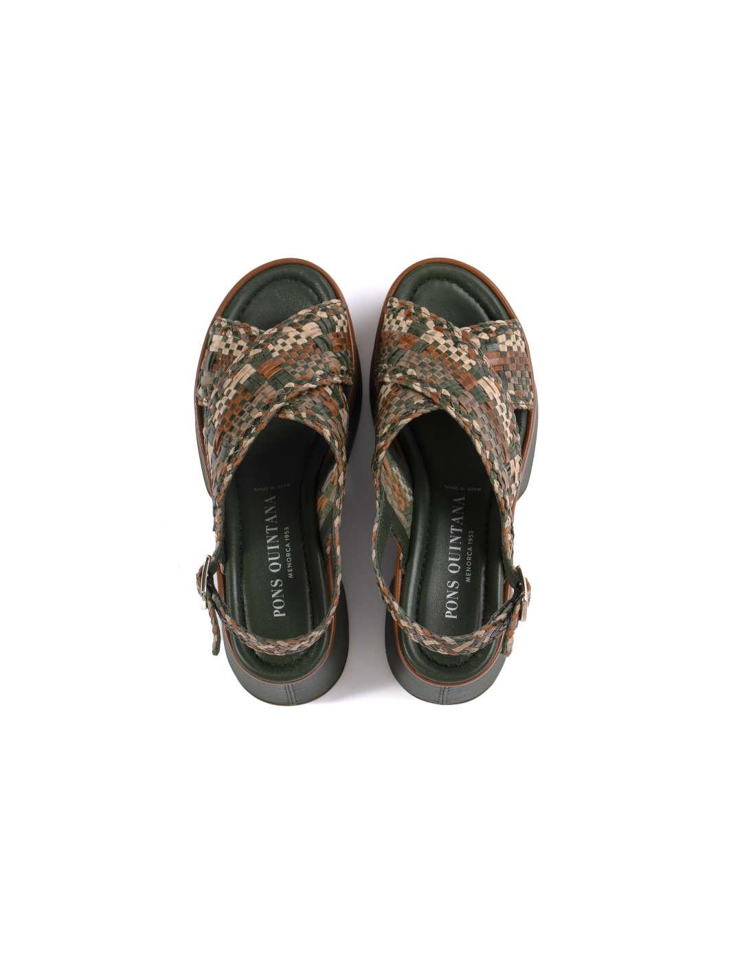 Sandalia mujer Pons Quintana verde